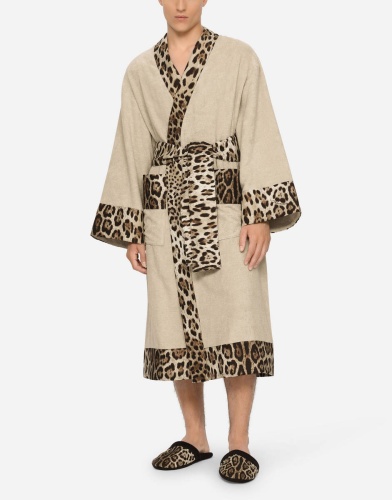 Халат Dolce & Gabbana LEOPARDO beige бежевый фото 9
