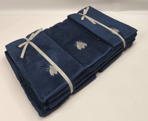 Набор полотенец Mastro Raphael ESSENTIAL API 8Е blu scuro Пять штук Артикул: 76595 DolceNoce фото 2