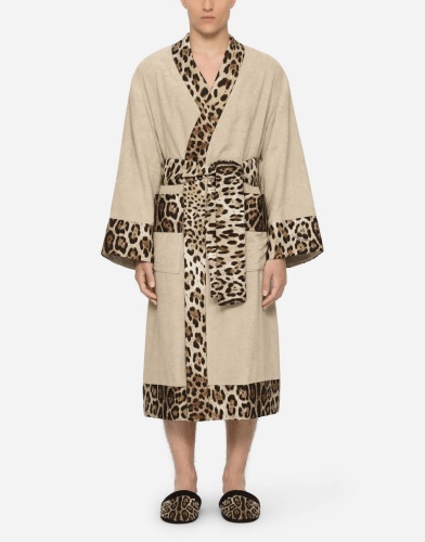 Халат Dolce & Gabbana LEOPARDO beige бежевый фото 7