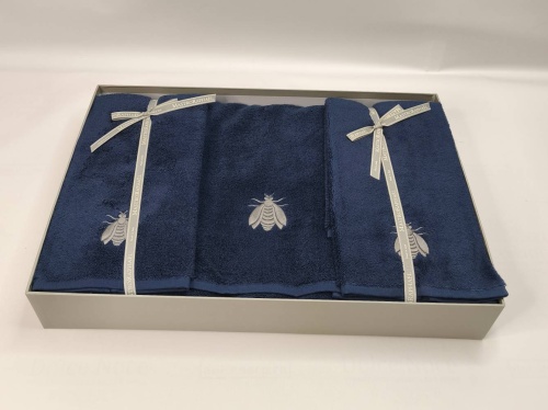 Набор полотенец Mastro Raphael ESSENTIAL API 8Е blu scuro Пять штук Артикул: 76595 DolceNoce фото 3