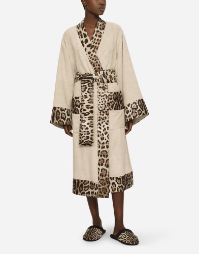 Халат Dolce & Gabbana LEOPARDO beige бежевый фото 6