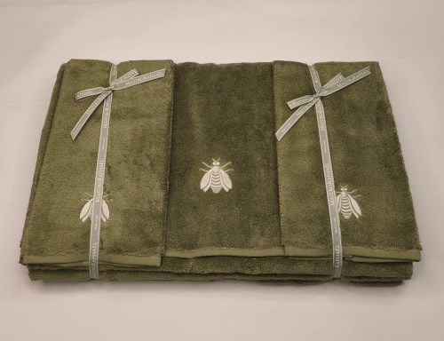 Набор полотенец Mastro Raphael ESSENTIAL API 7D verde oliva Пять штук Артикул: 76596 DolceNoce