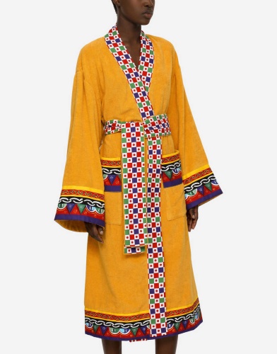 Халат Dolce & Gabbana CARRETTO yellow желтый фото 5