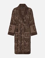Халат Dolce & Gabbana DG LOGO brown коричневый