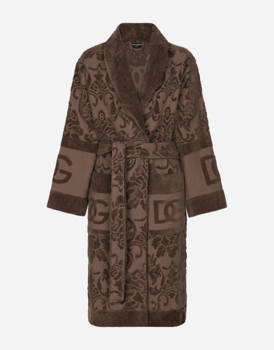 Халат Dolce & Gabbana DG LOGO brown коричневый Халат Dolce & Gabbana DG LOGO brown коричневый