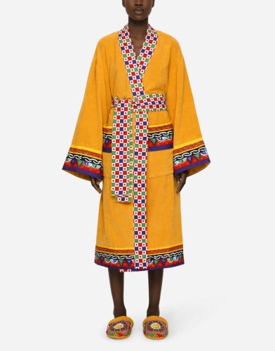 Халат Dolce & Gabbana CARRETTO yellow желтый фото 3