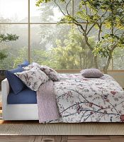 Постельное белье Mirabello LIFE U02 Azzuro белое с голубым