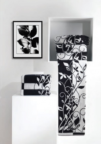 Набор полотенец Carrara TIFFANY черно-белый 40х60+60х110 Артикул: 79444 DolceNoce
