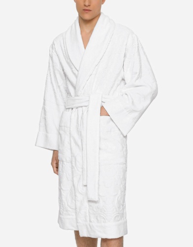 Халат Dolce & Gabbana DG LOGO white белый фото 9