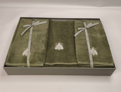 Набор полотенец Mastro Raphael ESSENTIAL API 7D verde oliva Пять штук Артикул: 76596 DolceNoce фото 4