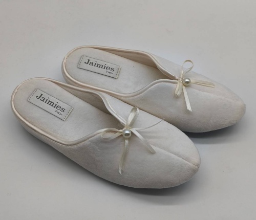 Тапочки Jaimies NATHALIE mule PERLE молочные фото 5