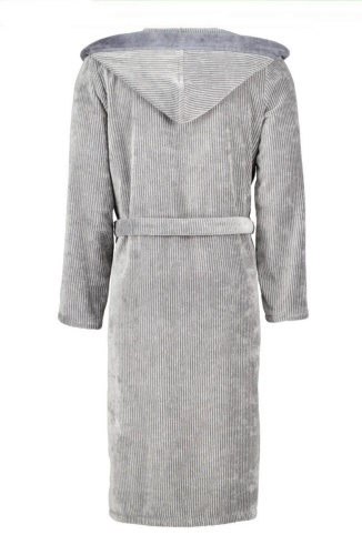 Халат мужской с капюшоном CAWO 5841 (37 stone серый) фото 2