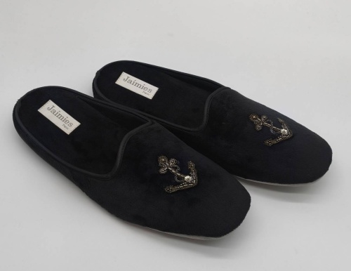 Тапочки Jaimies KARL mule HOMME MOTIF черные фото 4