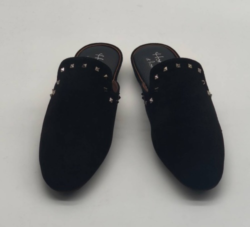 Тапочки женские Homers SUEDE BLACK 22277 черные фото 4