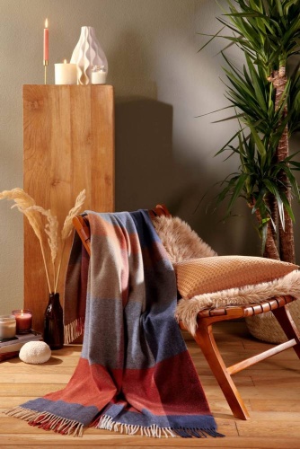 Плед Biederlack NATURALS&PLAIDS (819147) pleasant ruby 130х170 Артикул: 79261 DolceNoce фото 2