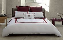 Постельное белье Fazzini DARSENA 6 bianco+burgundy белый с бордовым