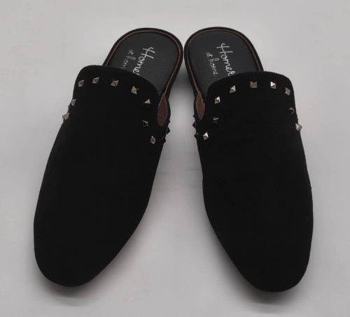 Тапочки женские Homers SUEDE BLACK 22277 черные фото 6