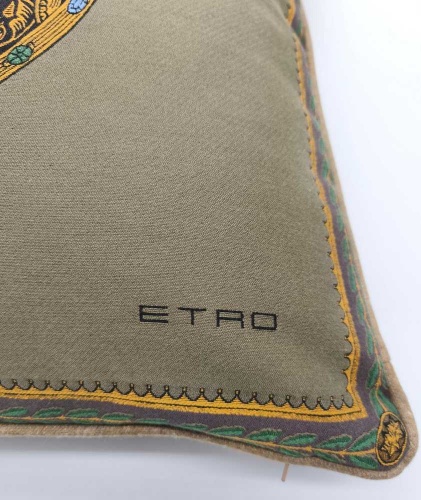 Подушка декоративная Etro HERALD AQ371 S9700 green/grey 45x45 Артикул: 70197 DolceNoce фото 3