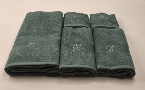 Набор полотенец Blumarine RISVEGLIO т.бирюзовый 15 pavone Артикул: 94890 DolceNoce