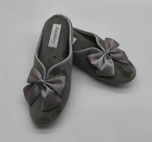 Тапочки Jaimies NATHALIE mule classic grey серые фото 4