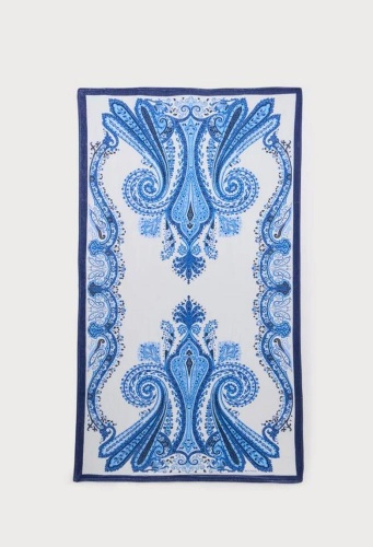 Полотенце Etro POSITANO AK114 X0883 stampa blu белое с синим 100х180 Артикул: 69992 DolceNoce