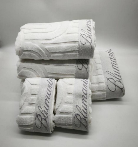 Набор полотенец Blumarine MONOGRAM белый 04 white Пять штук Артикул: 94866 DolceNoce фото 3