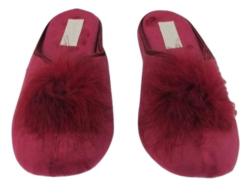 Тапочки Jaimies NATHALIE Mule PLUME бордовые