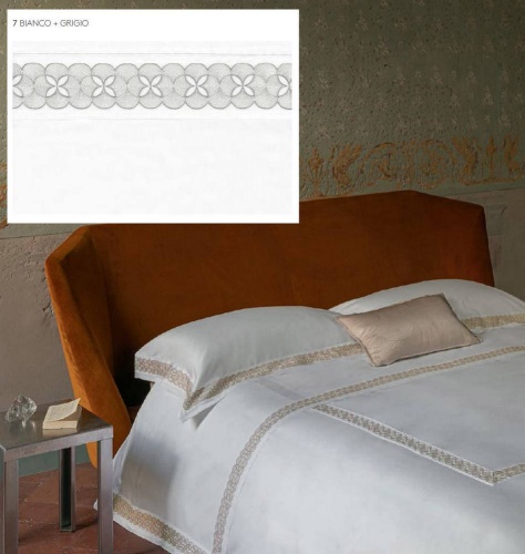 Постельное белье Fazzini BRAMANTE 7 bianco+grigio белый с серым