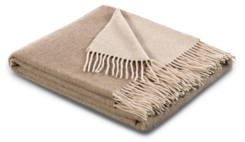 Плед Biederlack DARK VELVET (747211) natur-sand 130x170 Артикул: 79246 DolceNoce