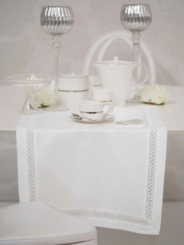 Скатерть Blumarine CONTESSA 180х300 цвет 04 white белая Артикул: 94840 DolceNoce фото 5
