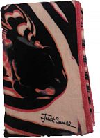 Полотенце пляжное Just Cavalli красное с черным, зебра, 100х180