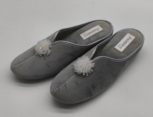 Тапочки Jaimies NATHALIE mule ECLAT DE LUNE grey серые фото 4