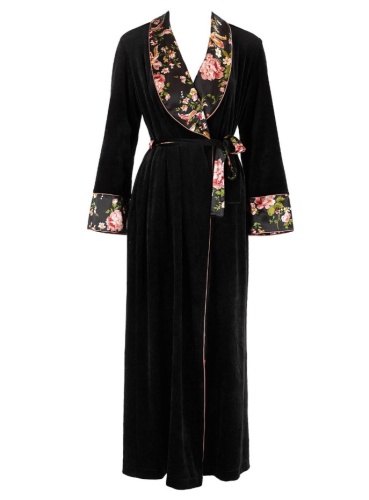 Халат Marjolaine BERNADETTE 4BER2201 0181 Fleur/Buvard черный фото 4 Халат Marjolaine BERNADETTE 4BER2201 0181 Fleur/Buvard черный фото 4