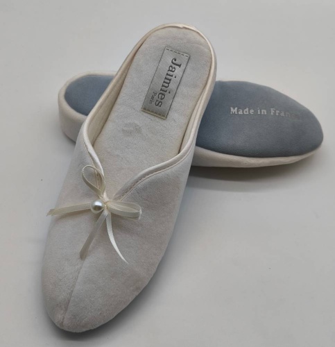 Тапочки Jaimies NATHALIE mule PERLE молочные фото 2