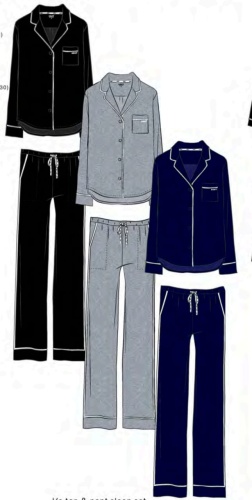 Пижама с брюками DKNY NEW SIGNATURE blue синяя фото 2