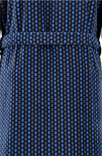 Халат мужской Cawo 4851 (11 blau-graphit синий с серым) фото 5