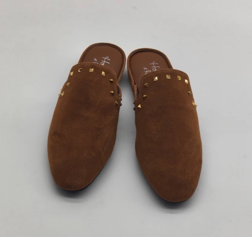 Тапочки женские Homers SUEDE AVELLANA 22277 бежевые