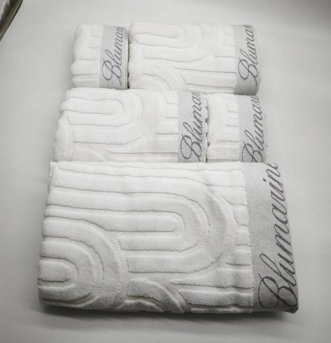 Набор полотенец Blumarine MONOGRAM белый 04 white Пять штук Артикул: 94866 DolceNoce