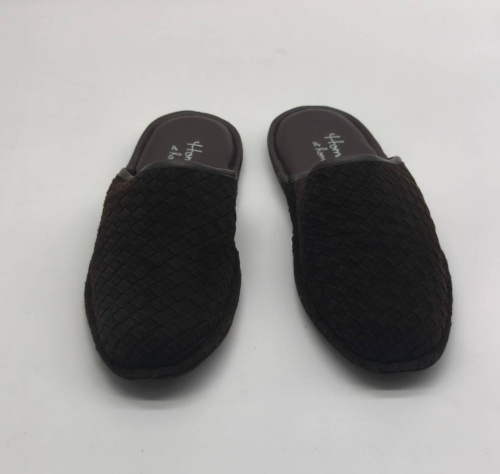 Тапочки мужские Homers SUEDE FONDENTE NAPA TONO 13567R коричневые