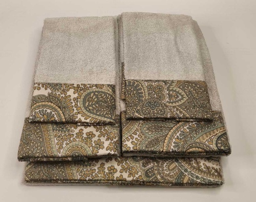 Набор полотенец Etro GIANO AV799 X0820 beige бежевый Пять штук Италия Артикул: 70148 DolceNoce Набор полотенец Etro GIANO AV799 X0820 beige бежевый Пять штук Артикул: 70148 DolceNoce