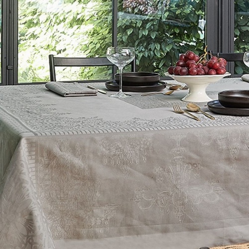 Скатерть Fazzini AUBERGINE 0 panna экрю 180х320 Артикул: 85591 DolceNoce фото 3