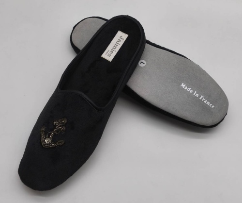 Тапочки Jaimies KARL mule HOMME MOTIF черные фото 6