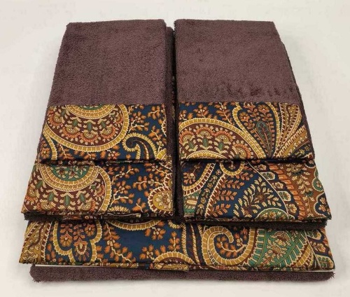 Набор полотенец Etro GIANO AV799 X0883 brown коричневый Пять штук Артикул: 70150 DolceNoce