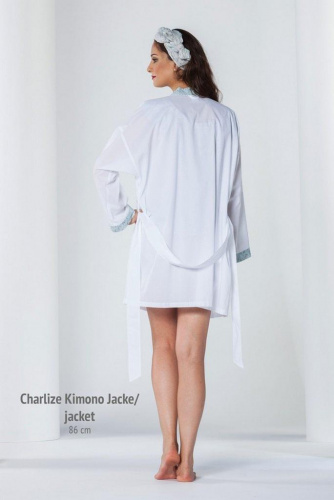 Халат-кимоно Celestine CHARLIZE белый с принтом фото 4