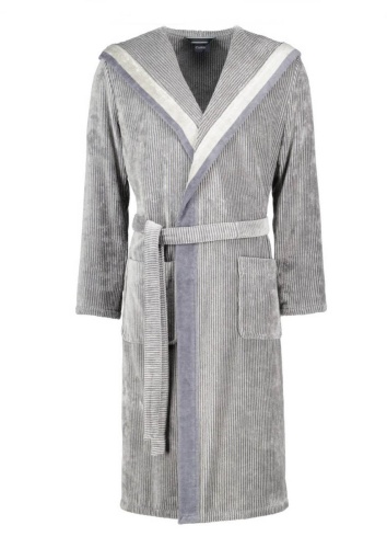 Халат мужской с капюшоном CAWO 5841 (37 stone серый)