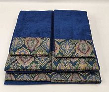 Набор полотенец Etro 7PLIES AV800 X0883 blue синий Пять штук