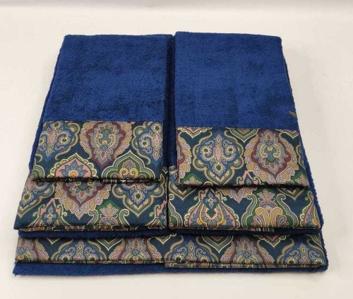 Набор полотенец Etro 7PLIES AV800 X0883 blue синий Пять штук Артикул: 70126 DolceNoce