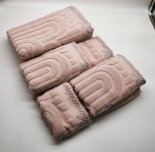 Набор полотенец Blumarine MONOGRAM розовый 02 powder pink Пять штук Артикул: 94867 DolceNoce фото 4