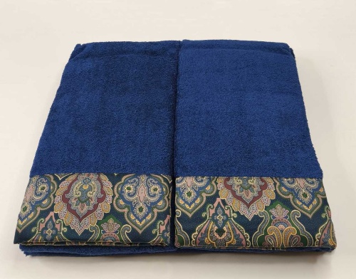 Набор полотенец Etro 7PLIES AV800 X0883 blue синий Пять штук Артикул: 70126 DolceNoce фото 3