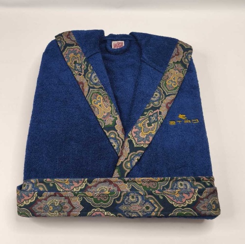 Халат с капюшоном Etro 7PLIES AV800 X0883 blue синий